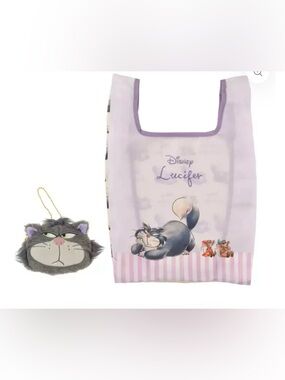 NWT Disney Tokyo Cinderella Lucifer shopping eco bag pouch